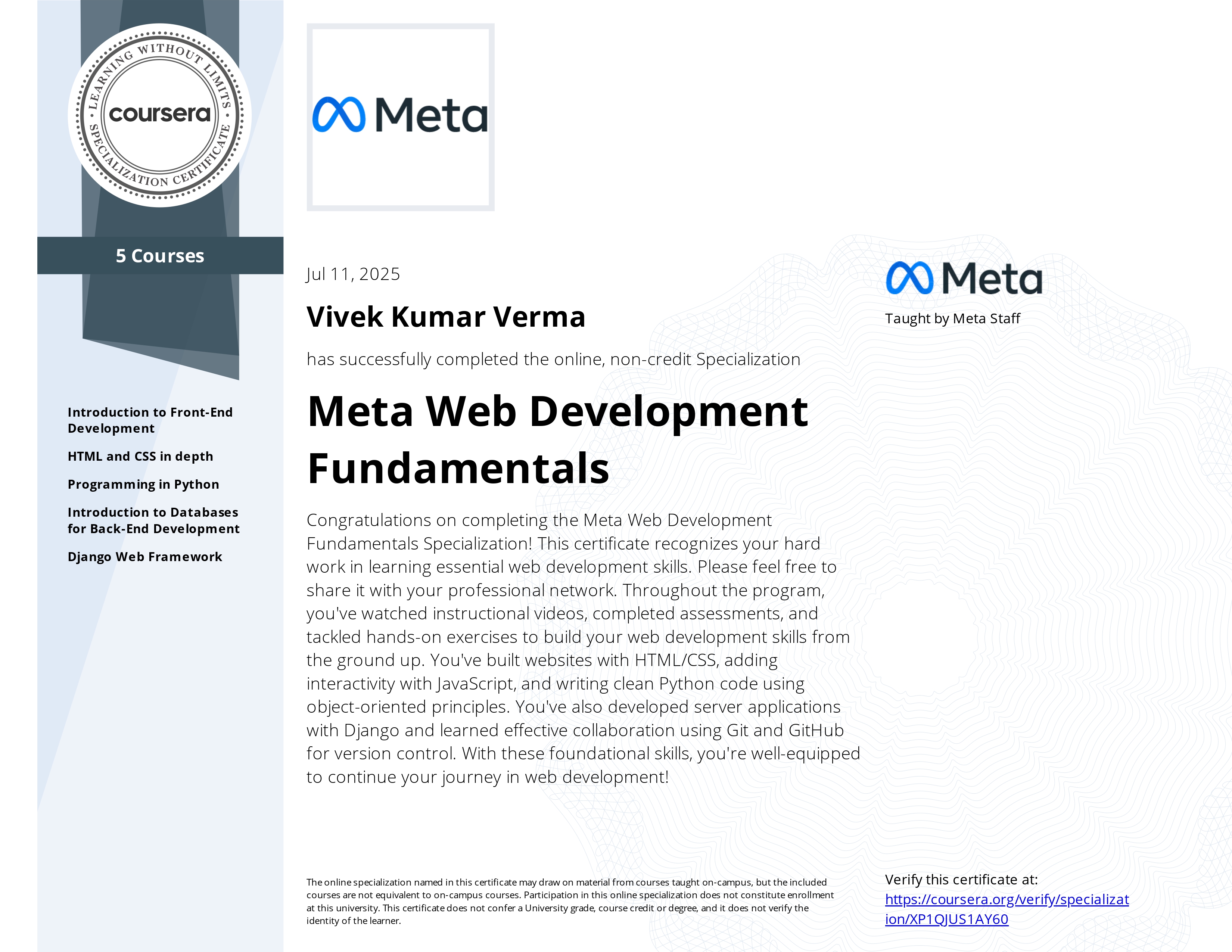 Meta Web Development Fundamentals